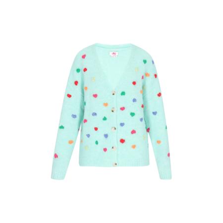 MYMO MYMO Gebreid vest aqua / blauw denim / groen / oranje / rood