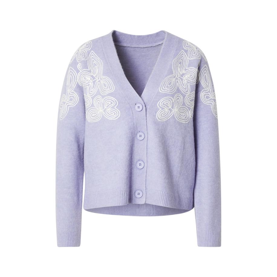 ABOUT YOU florence by mills exclusive for ABOUT YOU Gebreid vest Luna lichtlila / wit -