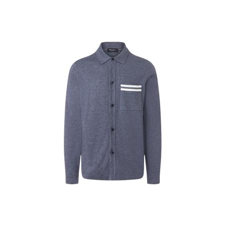 MAERZ MAERZ Muenchen Gebreid vest blauw gemêleerd / wit