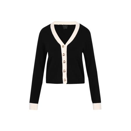 DreiMaster DreiMaster Klassik Gebreid vest Classic Look zwart / wit