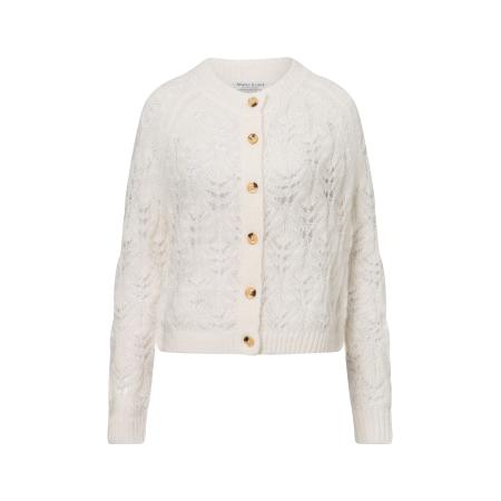 Marie Lund Marie Lund Gebreid vest wit
