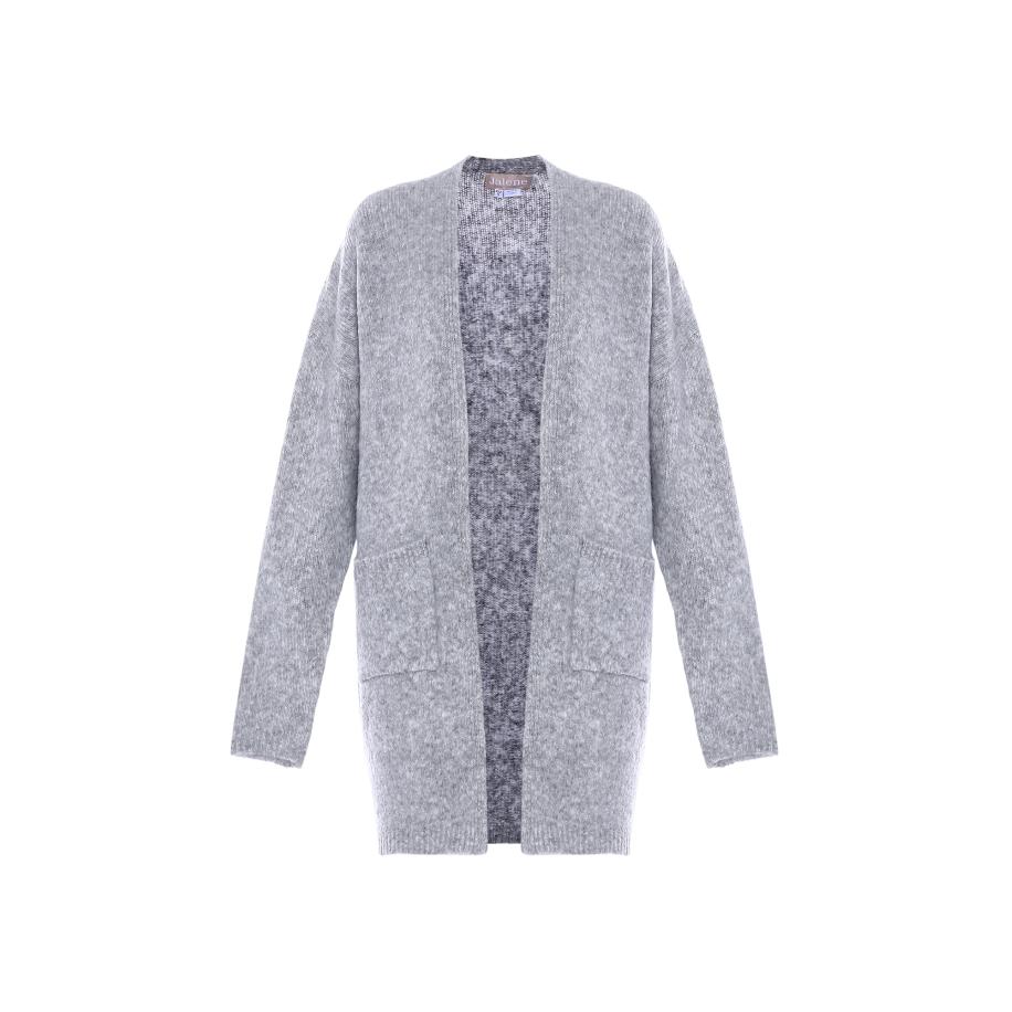 Jalene Jalene Gebreid vest grijs -