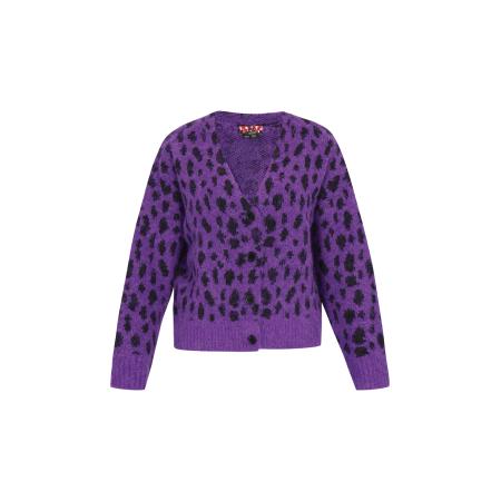 MYMO myMo ROCKS Gebreid vest lila / zwart