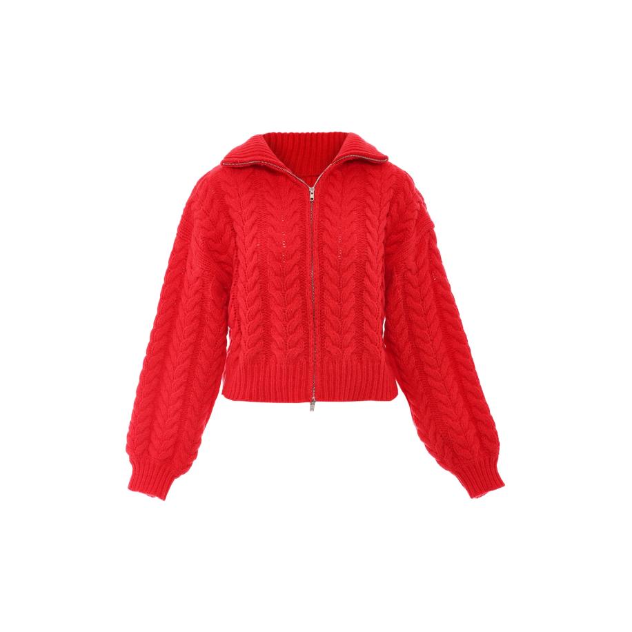 Sookie Sookie Gebreid vest knalrood -