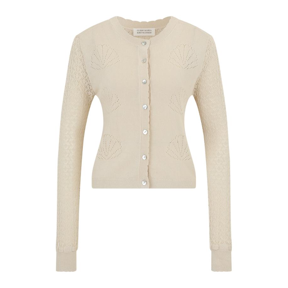 Guido Maria Kretschmer Guido Maria Kretschmer Women Gebreid vest Jeanine beige -