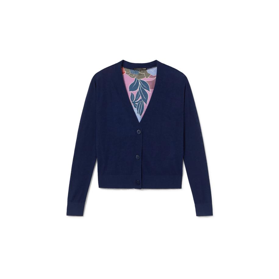 Lola Casademunt Lola Casademunt Gebreid vest marine / lichtblauw / orchidee / bourgogne -