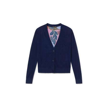 Lola Casademunt Lola Casademunt Gebreid vest marine / lichtblauw / orchidee / bourgogne