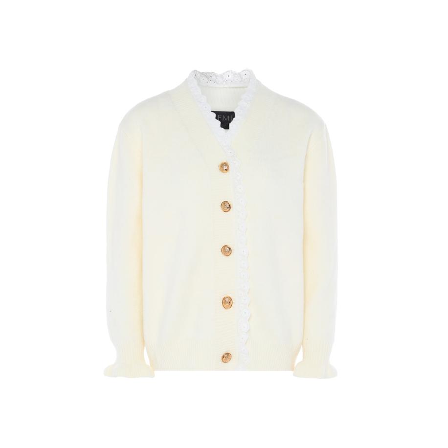 NAEMI NAEMI Gebreid vest wit / wolwit -