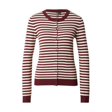 Pieces PIECES Gebreid vest PCNORA crème / karmijnrood