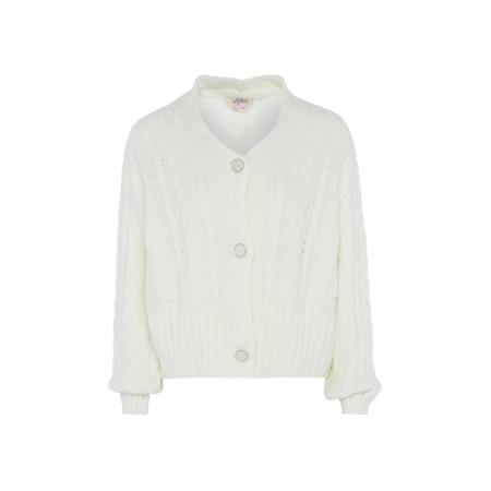 aleva aleva Gebreid vest wolwit