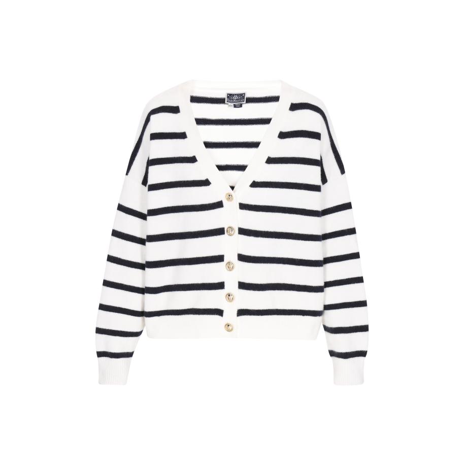 DreiMaster DreiMaster Maritim Gebreid vest zwart / wit -