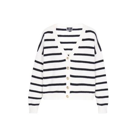 DreiMaster DreiMaster Maritim Gebreid vest zwart / wit