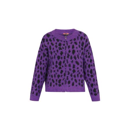 MYMO myMo ROCKS Gebreid vest lila / zwart