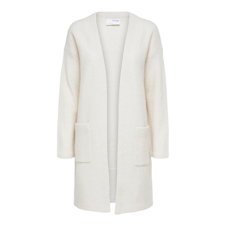 Selected SELECTED Gebreid vest Darla offwhite -