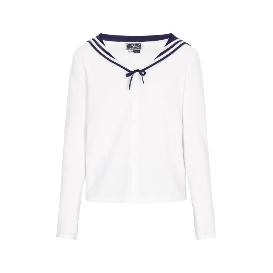 DreiMaster DreiMaster Maritim Gebreid vest Classic Look navy / wit -