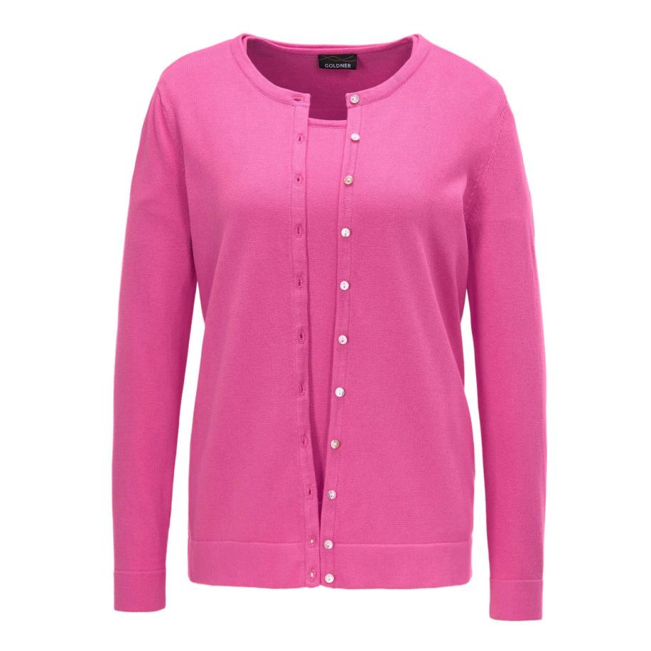 Goldner Goldner Gebreid vest pink -