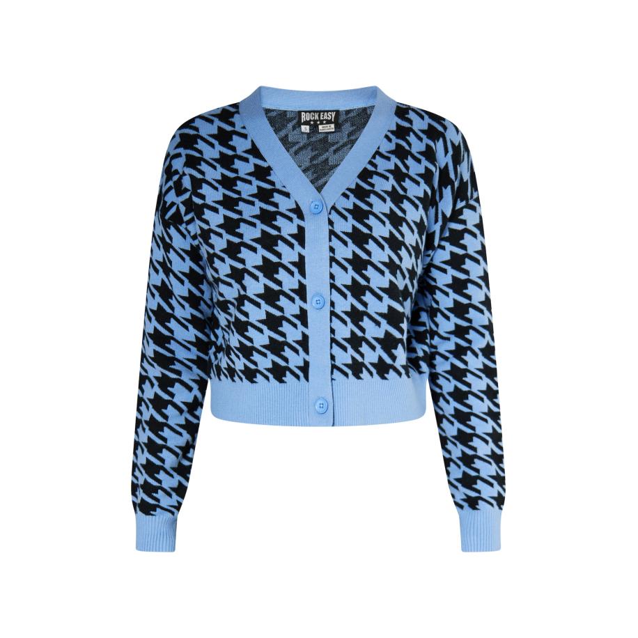 ROCKEASY ROCKEASY Gebreid vest azuur / zwart -