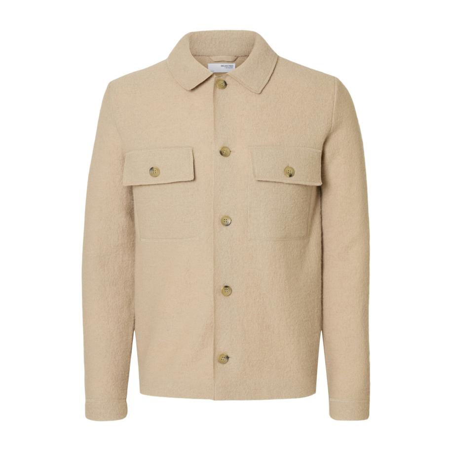 Selected SELECTED Gebreid vest SLHNEALY donkerbeige -