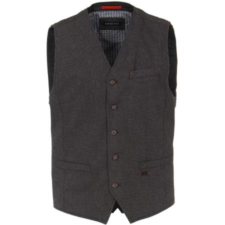 Casa Moda Casual Vest antraciet, Effen
