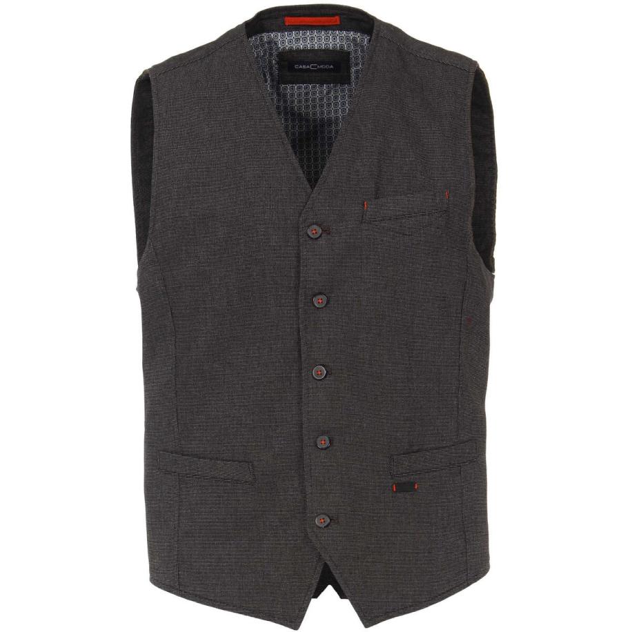Casa Moda Casual Vest antraciet, Effen Grijs
