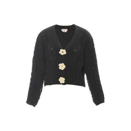 ebeeza ebeeza Gebreid vest bruin / zwart / wolwit