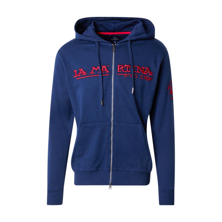 La Martina La Martina Sweatvest blauw / rood -
