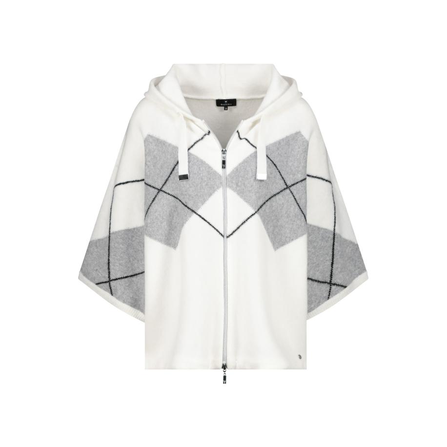 Monari monari Gebreid vest grijs gemêleerd / zwart / offwhite -