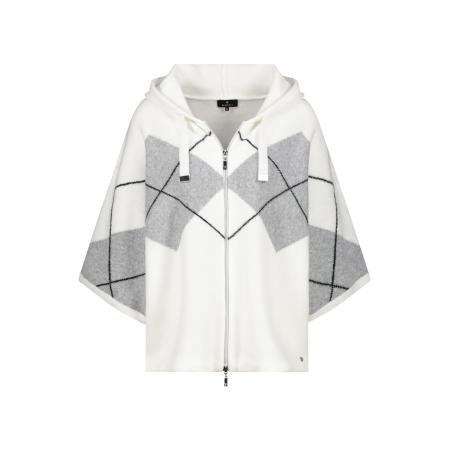 Monari monari Gebreid vest grijs gemêleerd / zwart / offwhite