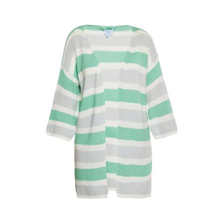 Usha usha BLUE LABEL Gebreid vest lichtgrijs / mintgroen / wit