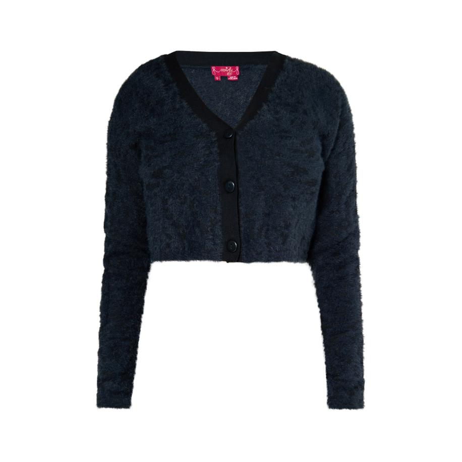 Swirly swirly Gebreid vest zwart -
