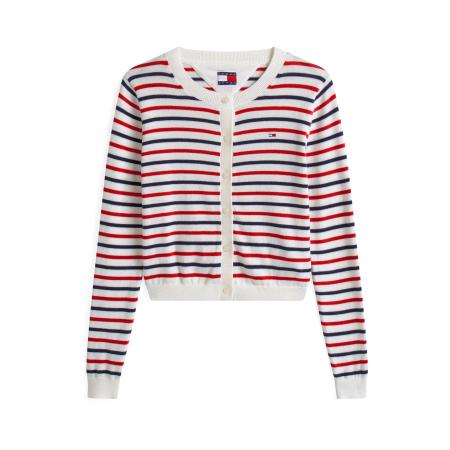 Tommy Jeans Tommy Jeans Gebreid vest ESSENTIAL navy / rood / wit