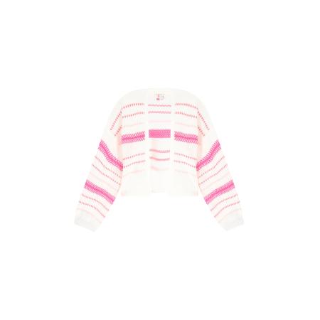 IZIA IZIA Gebreid vest pink / offwhite