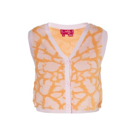Swirly swirly Gebreid vest oranje / rosa