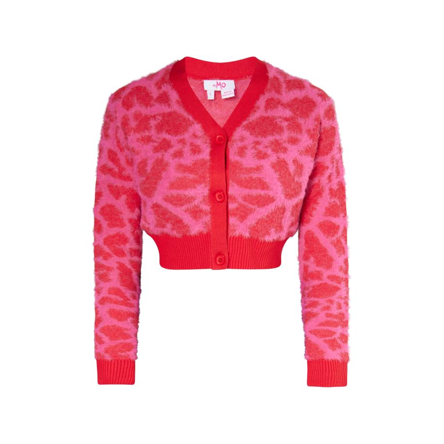 MYMO MYMO Gebreid vest lichtroze / rood -