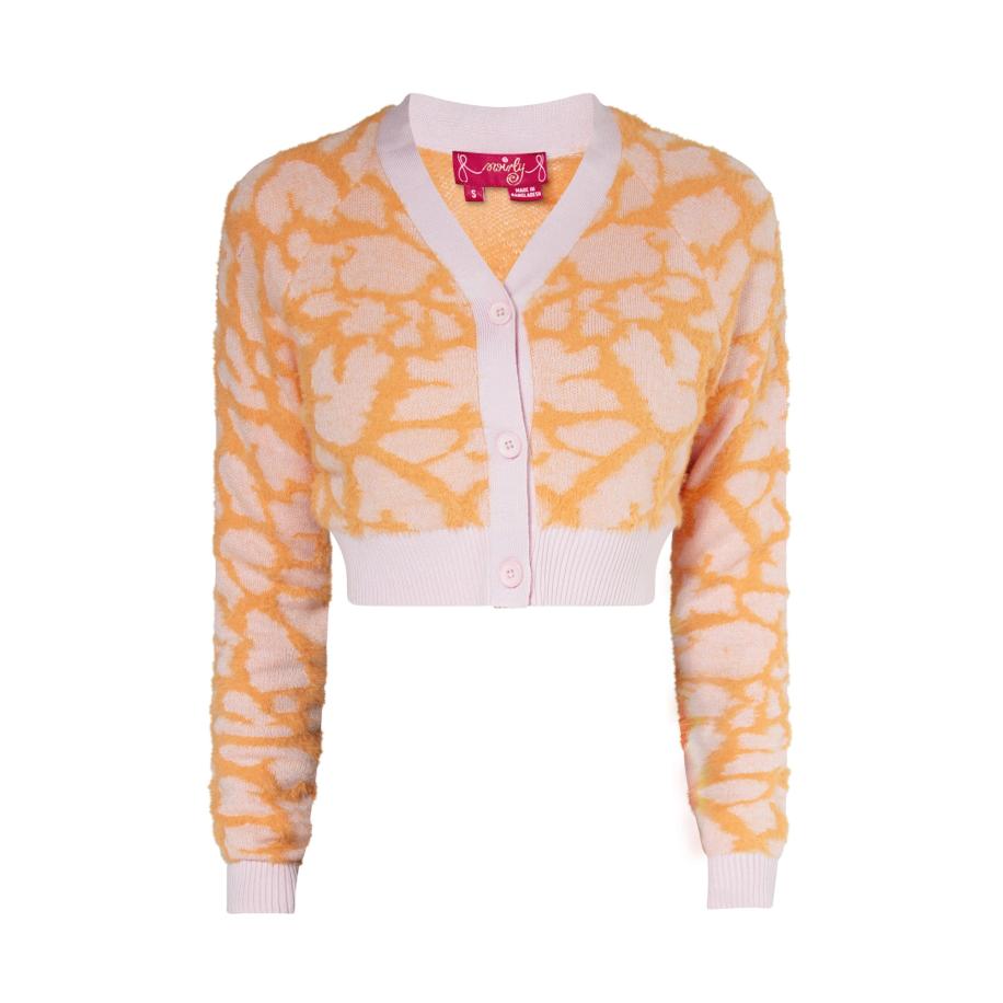 Swirly swirly Gebreid vest lichtoranje / rosa -