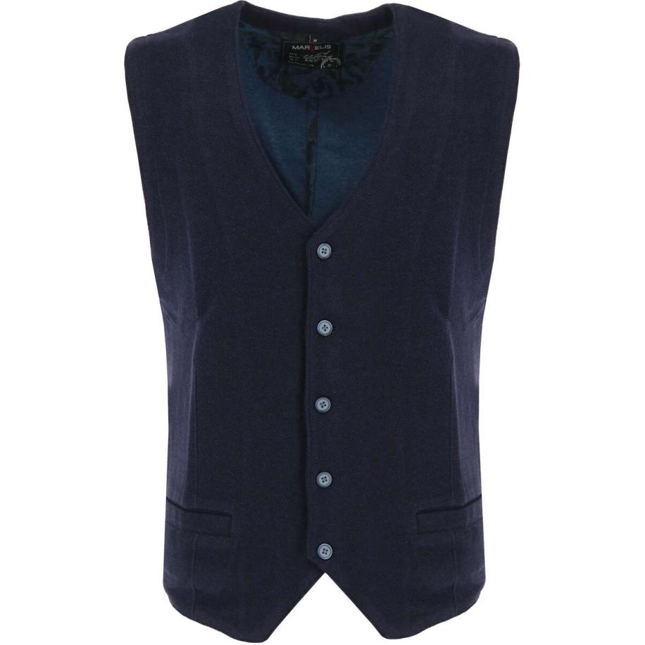 Marvelis Casual Vest marine, Gestructureerd Blauw