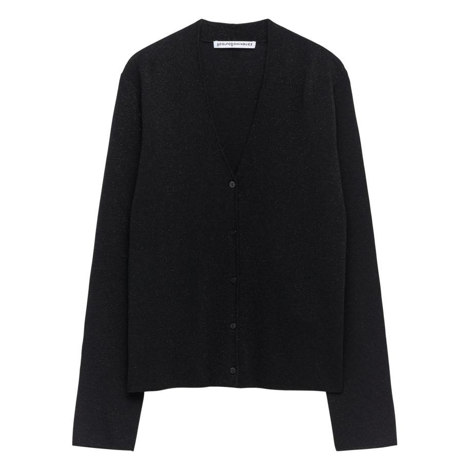 Adolfo Dominguez Adolfo Dominguez Gebreid vest zwart -