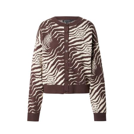 Motel Motel Gebreid vest Luceta donkerbruin / offwhite
