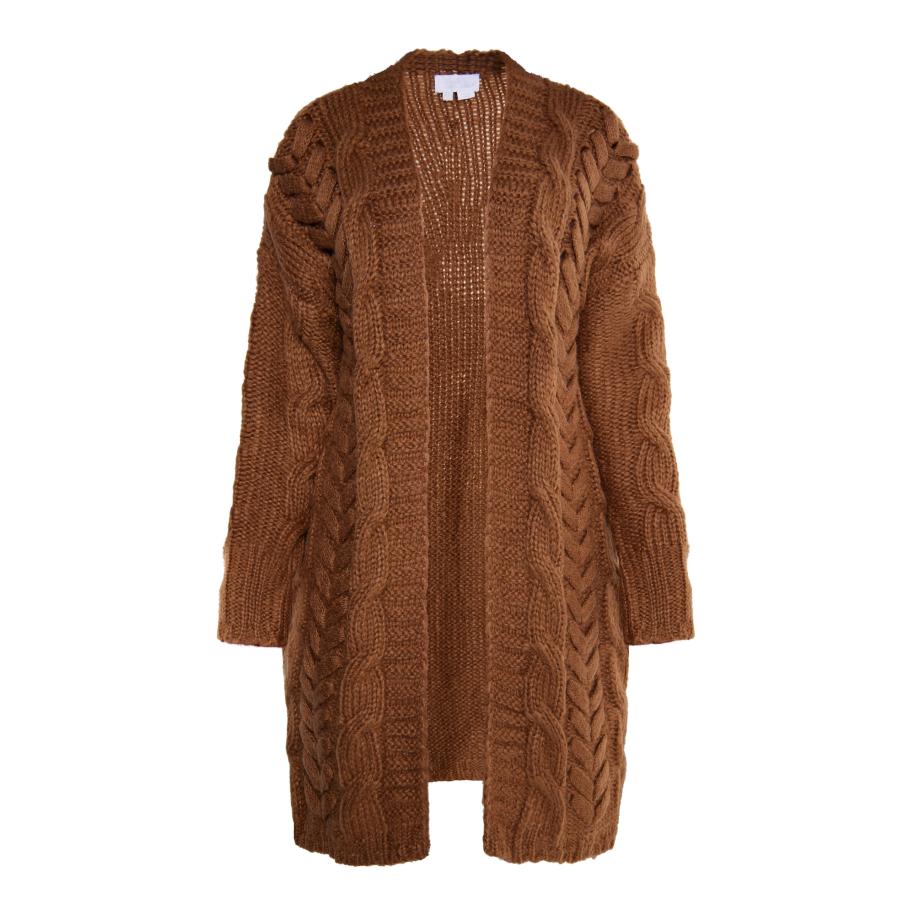 Usha usha WHITE LABEL Gebreid vest bruin -