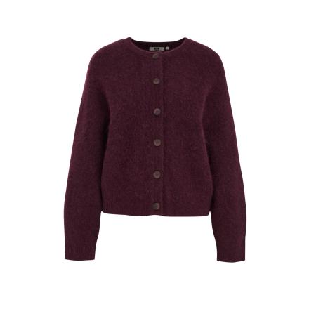 WE Fashion Gebreid vest aubergine