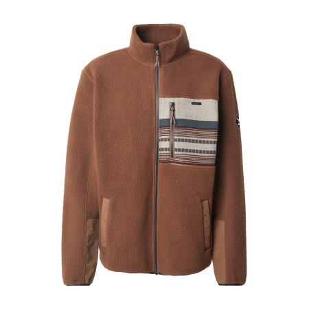 Iriedaily Iriedaily Fleece jas Wonderer Track beige / bruin / petrol / bourgogne