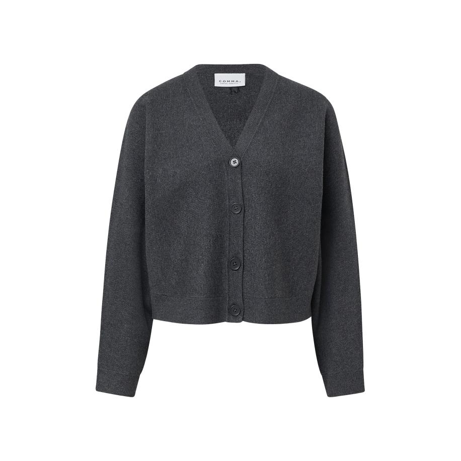 comma casual identity comma casual identity Gebreid vest Milano donkergrijs -