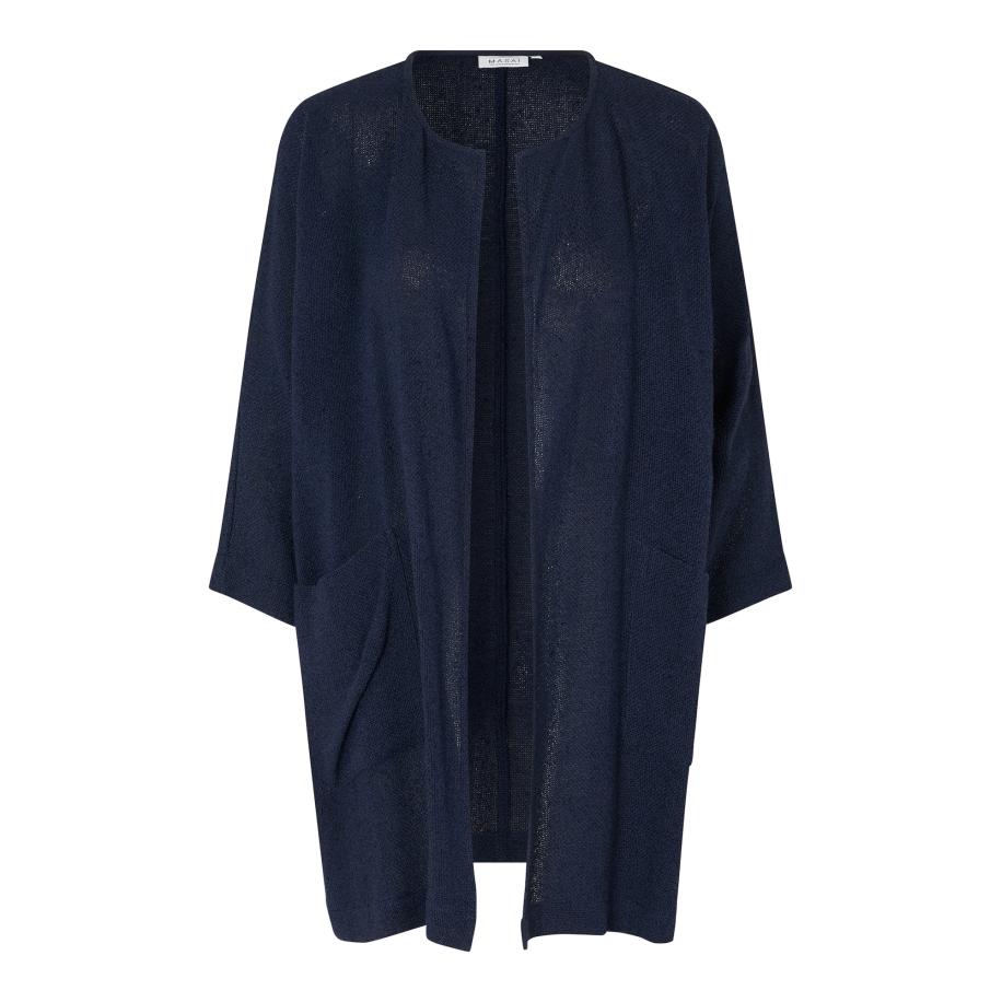 Masai Masai Gebreid vest Jarmis donkerblauw -