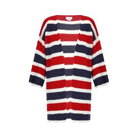 Usha usha BLUE LABEL Gebreid vest navy / rood / wit