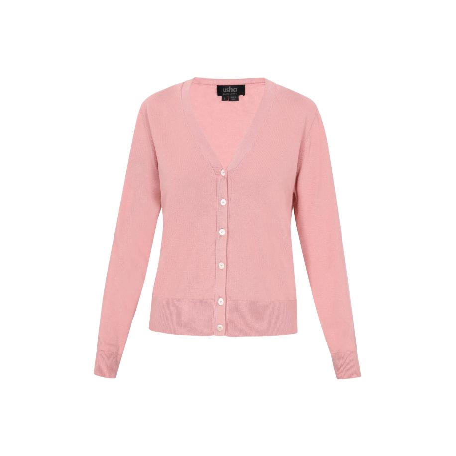 Usha usha BLACK LABEL Gebreid vest Classic Look rosa -