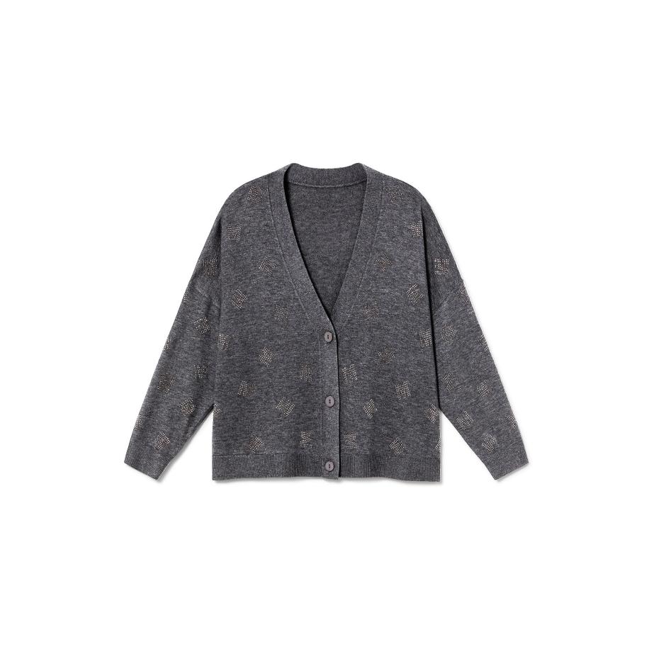 Lola Casademunt Lola Casademunt Gebreid vest grijs gemêleerd -