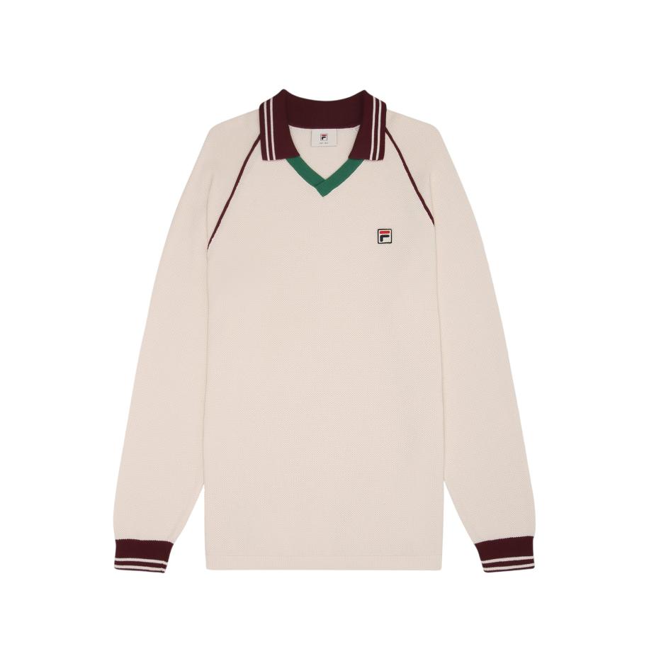 Fila FILA Gebreid vest Molinazzo donkergroen / donkerrood / offwhite -