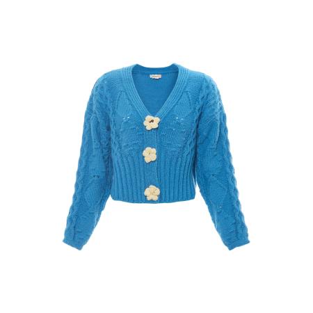 ebeeza ebeeza Gebreid vest beige / hemelsblauw