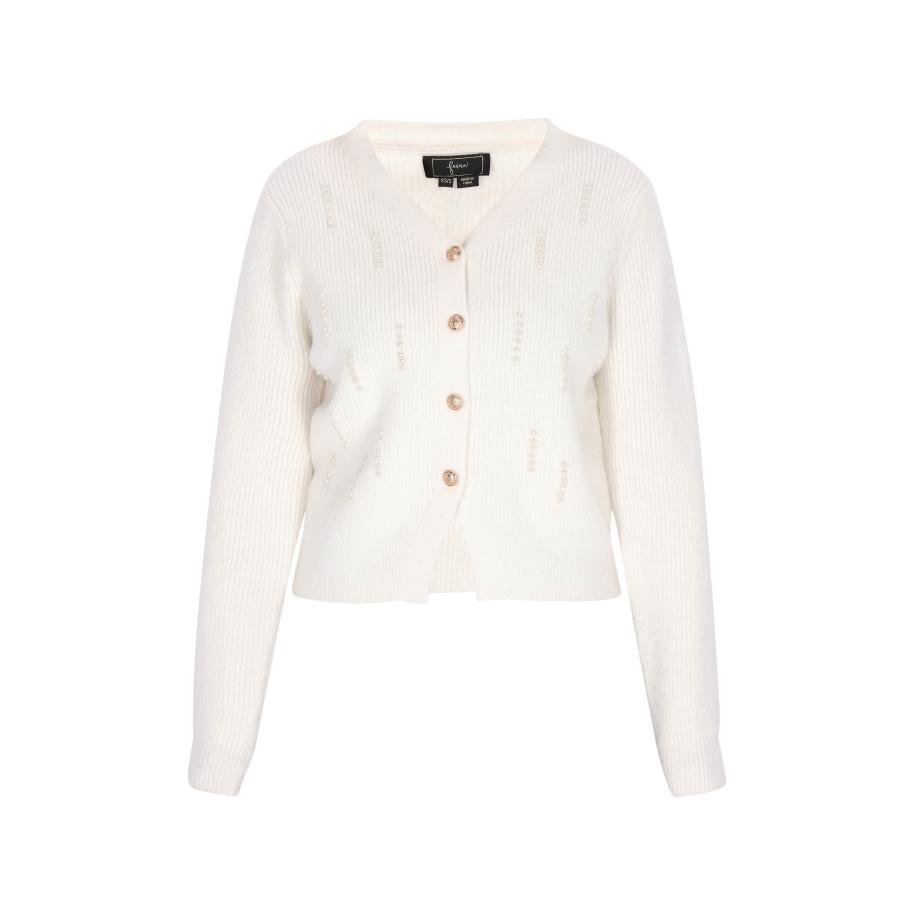 Faina faina Gebreid vest wolwit -