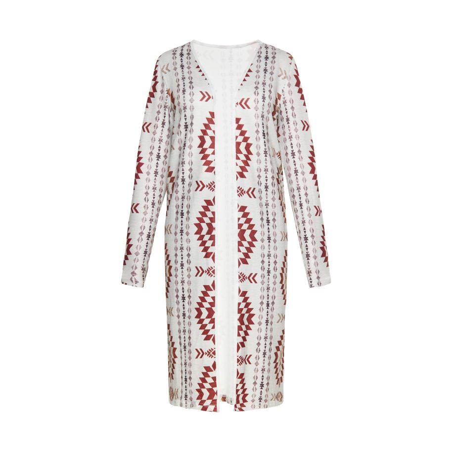 Gaya Gaya Gebreid vest Festival bruin / sering / donkerlila / offwhite -